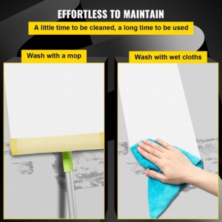 VEVOR  Φορητό Δάπεδο Χορού PVC 6.6x23ft, Μαύρο/Λευκό, Αντιολισθητικ...