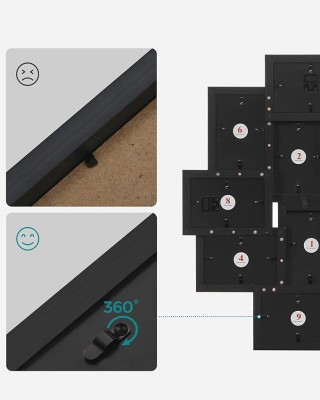 Κορνίζα 10 Θέσεων για Φωτογραφίες 4x6 SONGMICS RPF20BK Κορνίζα 10 Θέσεων για Φωτογραφίες 4x6 SONGMICS RPF20BK