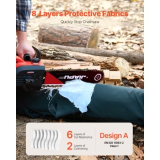 VEVOR Αλυσοπρίονο Προστατευτικά Παντελόνια 43.3 Τύπος Wrap Class A ... VEVOR Αλυσοπρίονο Προστατευτικά Παντελόνια 43.3 Τύπος Wrap Class A ...