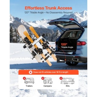 VEVOR Σχάρα Σκι & Snowboard σε Άγκιστρο, Προσαρμόζονται 50mm Υποδοχ...