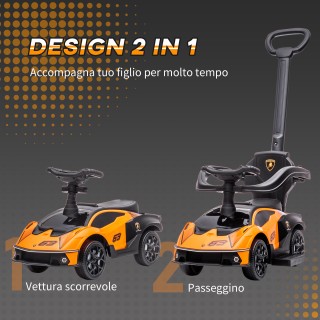AIYAPLAY Παιδικό Αυτοκινητάκι 2 σε 1 με Χειρολαβή και Προστατευτικό...