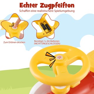 Costway  Παιδικό Όχημα σε Σχήμα Τρένου με Ρεαλιστικούς Ήχους, 50x30...