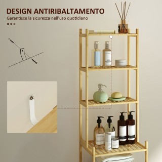 HOMCOM Φορητό Ράφι Μπάνιου με 7 Ράφια για Αποθήκευση από Μπαμπού, 4... HOMCOM Φορητό Ράφι Μπάνιου με 7 Ράφια για Αποθήκευση από Μπαμπού, 4...