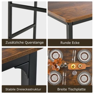 Σετ Τραπεζαρίας 4 Τεμαχίων - Τραπέζι Κουζίνας με 2 Καρέκλες , 1 Πάγ...