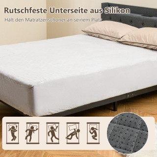 Costway Προστατευτικό στρώματος υπερ-απαλό κάλυμμα με βαθιές τσέπε... Costway Προστατευτικό στρώματος υπερ-απαλό κάλυμμα με βαθιές τσέπε...