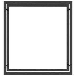 vidaXL Ραφιέρα Καυσόξυλων Ματ Μαύρο 80x28x86 εκ. Ατσάλι 350307