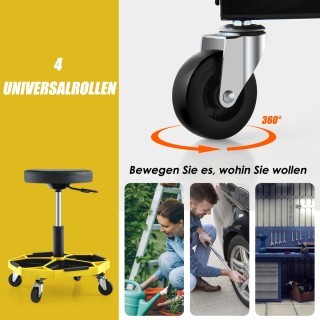 Costway Επαγγελματικός Ρυθμιζόμενος Καρεκλάκι Εργαστηρίου με Ρόδες... Costway Επαγγελματικός Ρυθμιζόμενος Καρεκλάκι Εργαστηρίου με Ρόδες...