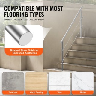 VEVOR Κουπαστές 70.9in για Εξωτερικά Σκαλοπάτια με 2 Σταυρούς για ... VEVOR Κουπαστές 70.9in για Εξωτερικά Σκαλοπάτια με 2 Σταυρούς για ...