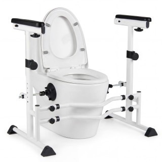 Costway Ρυθμιζόμενο αντιολισθητικό βοήθημα ανύψωσης τουαλέτας με πλ... Costway Ρυθμιζόμενο αντιολισθητικό βοήθημα ανύψωσης τουαλέτας με πλ...
