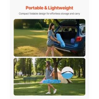 VEVOR Πτυσσόμενο Φορητό Τραπέζι Camping με 4 Θήκες Ποτηριών NJBKHWZ...