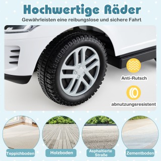 Costway Παιδικό Αυτοκίνητο 3 σε 1 με Αποσπώμενη Λαβή - Λευκό TQ10397BS