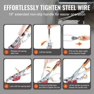 VEVOR Βαρούλκο Χειρός 4 Τόνων με 3 Γάντζους 8818 lbs Heavy Duty GSS... VEVOR Βαρούλκο Χειρός 4 Τόνων με 3 Γάντζους 8818 lbs Heavy Duty GSS...