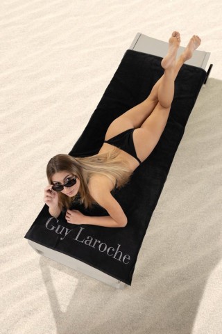 Guy Laroche Πετσέτα Θαλάσσης Oceano Black 80x170, 1130090121000