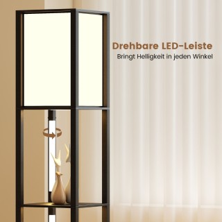 Costway  Πολυλειτουργική Επιδαπέδια Ραφιέρα 29 x 29 x 163 cm με Ρυθ...