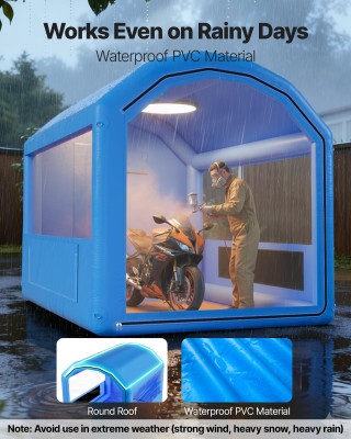 VEVOR Φουσκωτό Θάλαμο Βαφής 3x2.5x2.5μ με Ισχυρό Φυσητήρα και Σύστη... VEVOR Φουσκωτό Θάλαμο Βαφής 3x2.5x2.5μ με Ισχυρό Φυσητήρα και Σύστη...