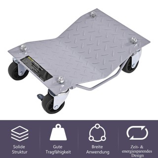 Costway  Σετ 4 Ανυψωτικών Πλατφορμών Αυτοκινήτου με Ρόδες για Εύκολ...