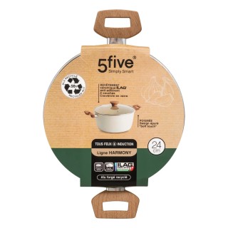 5Five Simply Smart Σφυρήλατη αλουμινένια κατσαρόλα μπεζ, 24εκ Har... 5Five Simply Smart Σφυρήλατη αλουμινένια κατσαρόλα μπεζ, 24εκ Har...