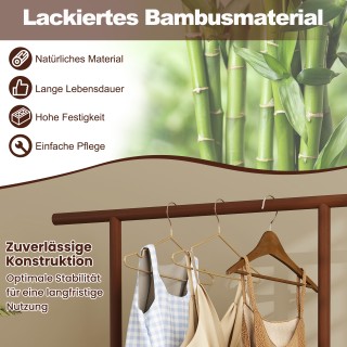 Costway Βάση Ρούχων από Μπαμπού με Καλάθι Ραττάν και Ρόδες σε Φυσικ... Costway Βάση Ρούχων από Μπαμπού με Καλάθι Ραττάν και Ρόδες σε Φυσικ...