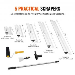 Σετ Λεπίδων Σπατουλαρίσματος VEVOR για Γυψοσανίδα, 10/16/24/32/40 ι... Σετ Λεπίδων Σπατουλαρίσματος VEVOR για Γυψοσανίδα, 10/16/24/32/40 ι...