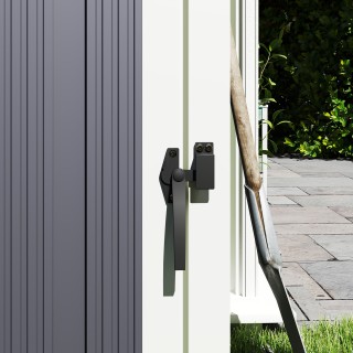 Outsunny Κάλυμμα Κάδων Απορριμμάτων με 2 Διαμερίσματα και Ανασηκώμε...