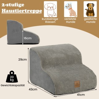 Costway Σκάλες Σκύλου από Αφρώδες Υλικό σε Γκρι - Ιδανικές για Μικρ... Costway Σκάλες Σκύλου από Αφρώδες Υλικό σε Γκρι - Ιδανικές για Μικρ...
