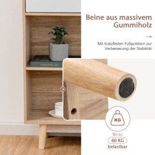 Costway  Όμορφη και Πολυλειτουργική Βιβλιοθήκη με Σταθερή Κατασκευή...