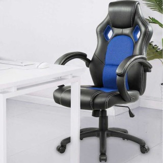 BAKAJI  Καρέκλα Γραφείου Διευθυντική με Περιστρεφόμενους Τροχούς Αθ...