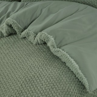 Παπλωματοθήκη Teddy Fur Χρώματος Πράσινο  240 x 220 SLEEPTIME 87205...