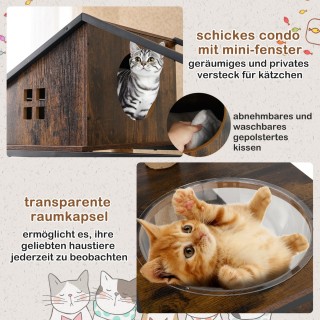 Costway Πολυλειτουργικό Καταφύγιο Γάτας με Κρυφή Τουαλέτα, 80 x 48 ...