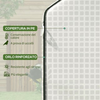 Outsunny Κάλυμμα PE για Θερμοκήπιο Κήπου με Πόρτα με Στερέωση και Π...