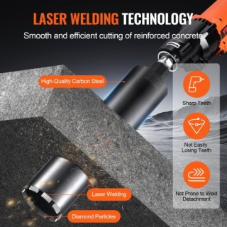 VEVOR Πυρήνας Διάτρησης 4.25 Υγρή Διαμαντοκορώνα για Σκυρόδεμα 14 ... VEVOR Πυρήνας Διάτρησης 4.25 Υγρή Διαμαντοκορώνα για Σκυρόδεμα 14 ...