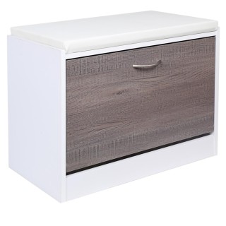 BAKAJI  Παπουτσοθήκη Πάγκος 1 Πόρτα Τριπλή Βάθος με Κάθισμα από Οικ...