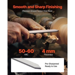 VEVOR Σετ Ξυλογλυπτικών Εργαλείων 8ΤΜΧ με Λεπίδες Ατσαλιού για Τόρν...