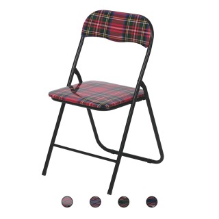 Galileo Πτυσσόμενη καρέκλα εξοικονόμησης χώρου με ταρτάν διακόσμηση...