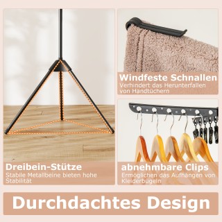 Costway Τριπλής Στάθμης Αναδιπλούμενη Απλώστρα Ρούχων 178εκ με 24 Κ... Costway Τριπλής Στάθμης Αναδιπλούμενη Απλώστρα Ρούχων 178εκ με 24 Κ...