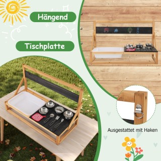 Costway Ξύλινη Κουζίνα Λάσπης για Παιχνίδι Φαντασίας TP10304NA Costway Ξύλινη Κουζίνα Λάσπης για Παιχνίδι Φαντασίας TP10304NA