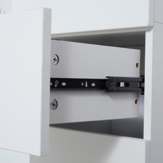 kleankin Ντουλάπα μπάνιου με ρυθμιζόμενο ράφι, 2 κλειστά ράφια και ...