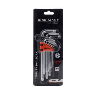Σετ Κλειδιά Αστέρα 9 Τεμάχια TORX KD-11933 Kraft&Dele Σετ Κλειδιά Αστέρα 9 Τεμάχια TORX KD-11933 Kraft&Dele