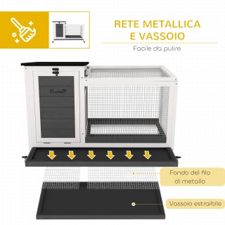 PawHut Εξωτερικό Κλουβί Κουνελιών με Ρόδες και Αποσπώμενο Δίσκο, απ... PawHut Εξωτερικό Κλουβί Κουνελιών με Ρόδες και Αποσπώμενο Δίσκο, απ...