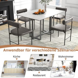 Costway Σετ 2 Καρεκλών Τραπεζαρίας με Καμπυλωτή Πλάτη και U-Σχήματο...