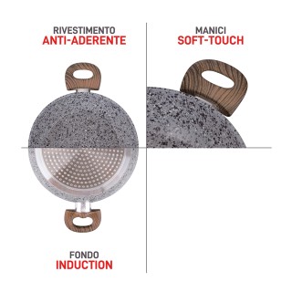 Galileo Τηγάνι 28 εκ. αντικολλητική επίστρωση από κεραμικό σε σφυρή...