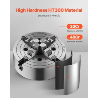 VEVOR Αυτόματο Τσοκ 4 Σιαγόνων για Τόρνο και Φρέζα SZKP10YC4GKZ7LKI4V0