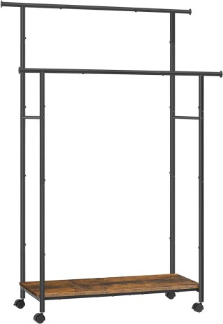 Φορητή Κρεμάστρα Ρούχων με Μεταλλικό Σκελετό Χρώματος Ρουστίκ Καφέ... Φορητή Κρεμάστρα Ρούχων με Μεταλλικό Σκελετό Χρώματος Ρουστίκ Καφέ...