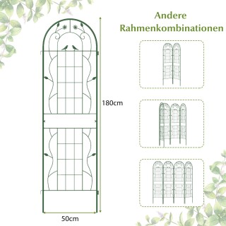 Costway Σετ 4 Μεταλλικών Πλεγμάτων Διακοσμητικού Κήπου, Ελεύθερο Στ...