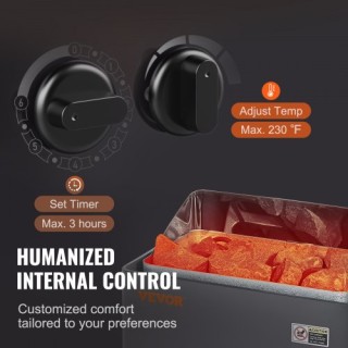 VEVOR  Ηλεκτρική Σόμπα Σάουνας 8KW με Ενσωματωμένο Έλεγχο για 8-12 ...