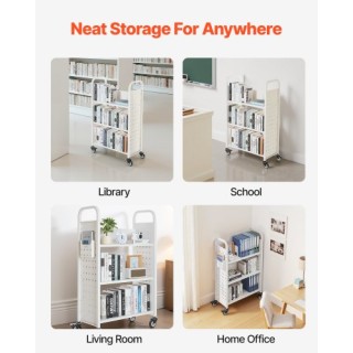 VEVOR Τροχήλατο Καρότσι Βιβλίων 3 Επιπέδων 77 x 38 x 122 cm με Μονή... VEVOR Τροχήλατο Καρότσι Βιβλίων 3 Επιπέδων 77 x 38 x 122 cm με Μονή...