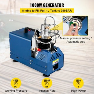 VEVOR Συμπιεστής Υψηλής Πίεσης 4500PSI/30MPA/300BAR, 1800W 220V, Α... VEVOR Συμπιεστής Υψηλής Πίεσης 4500PSI/30MPA/300BAR, 1800W 220V, Α...