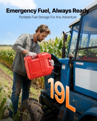 VEVOR Κόκκινο Δοχείο Καυσίμου 19L με Στόμιο, Ασφαλές & Στεγανό, 4 Τ... VEVOR Κόκκινο Δοχείο Καυσίμου 19L με Στόμιο, Ασφαλές & Στεγανό, 4 Τ...