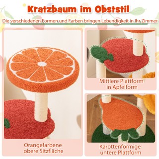 Costway Κέντρο Αναρρίχησης για Γάτες 100 cm με Θέμα Φρούτων και Στύ... Costway Κέντρο Αναρρίχησης για Γάτες 100 cm με Θέμα Φρούτων και Στύ...