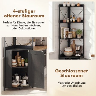 Costway Γωνιακό Ράφι με Χώρο Αποθήκευσης – Υψηλό Γωνιακό Ντουλάπι 1... Costway Γωνιακό Ράφι με Χώρο Αποθήκευσης – Υψηλό Γωνιακό Ντουλάπι 1...